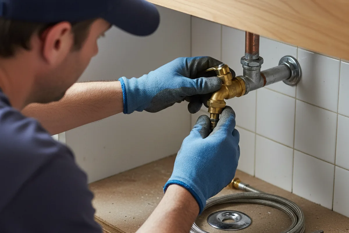 Shutoff valve and fitting work during Emergency Plumbing in Meadows Of Dan
